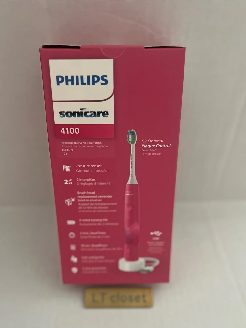 New! Philips Sonicare 4100 Power Toothbrush Rechargeable HX3689/21